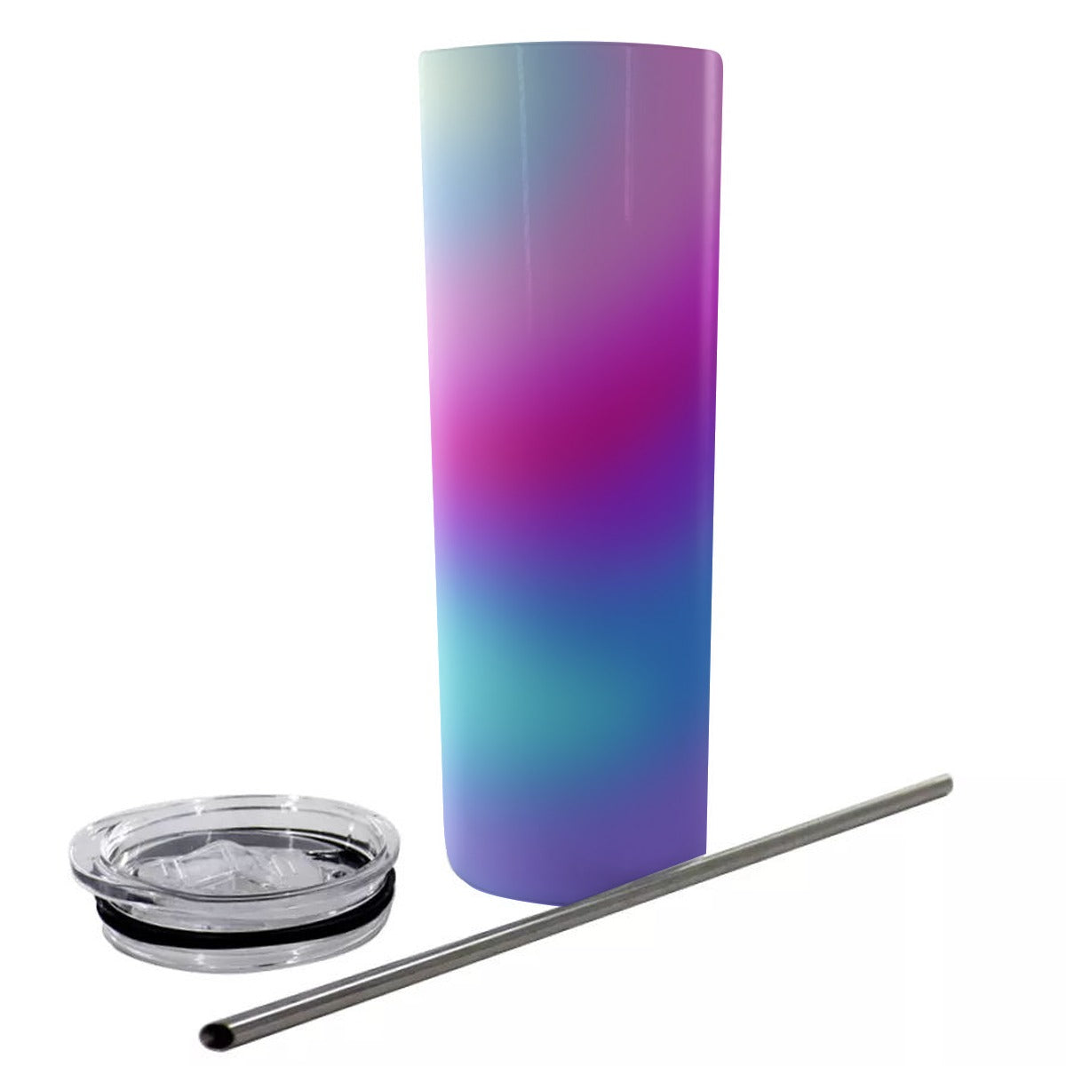 Glitter Tumbler With Stainless Steel Straw 20oz - Printspirationz