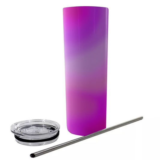 Glitter Tumbler With Stainless Steel Straw 20oz - Printspirationz