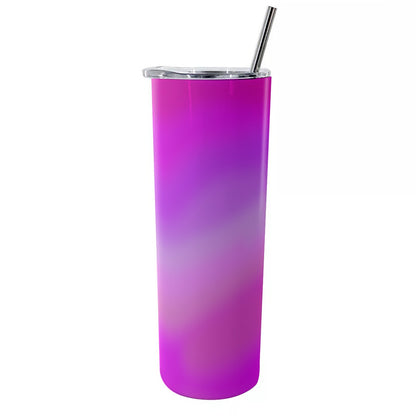 Glitter Tumbler With Stainless Steel Straw 20oz - Printspirationz
