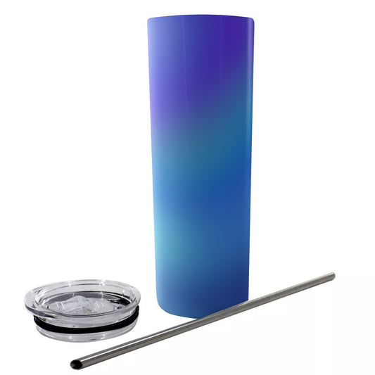 Glitter Tumbler With Stainless Steel Straw 20oz - Printspirationz