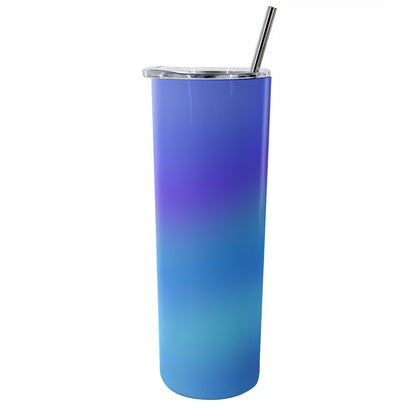 Glitter Tumbler With Stainless Steel Straw 20oz - Printspirationz