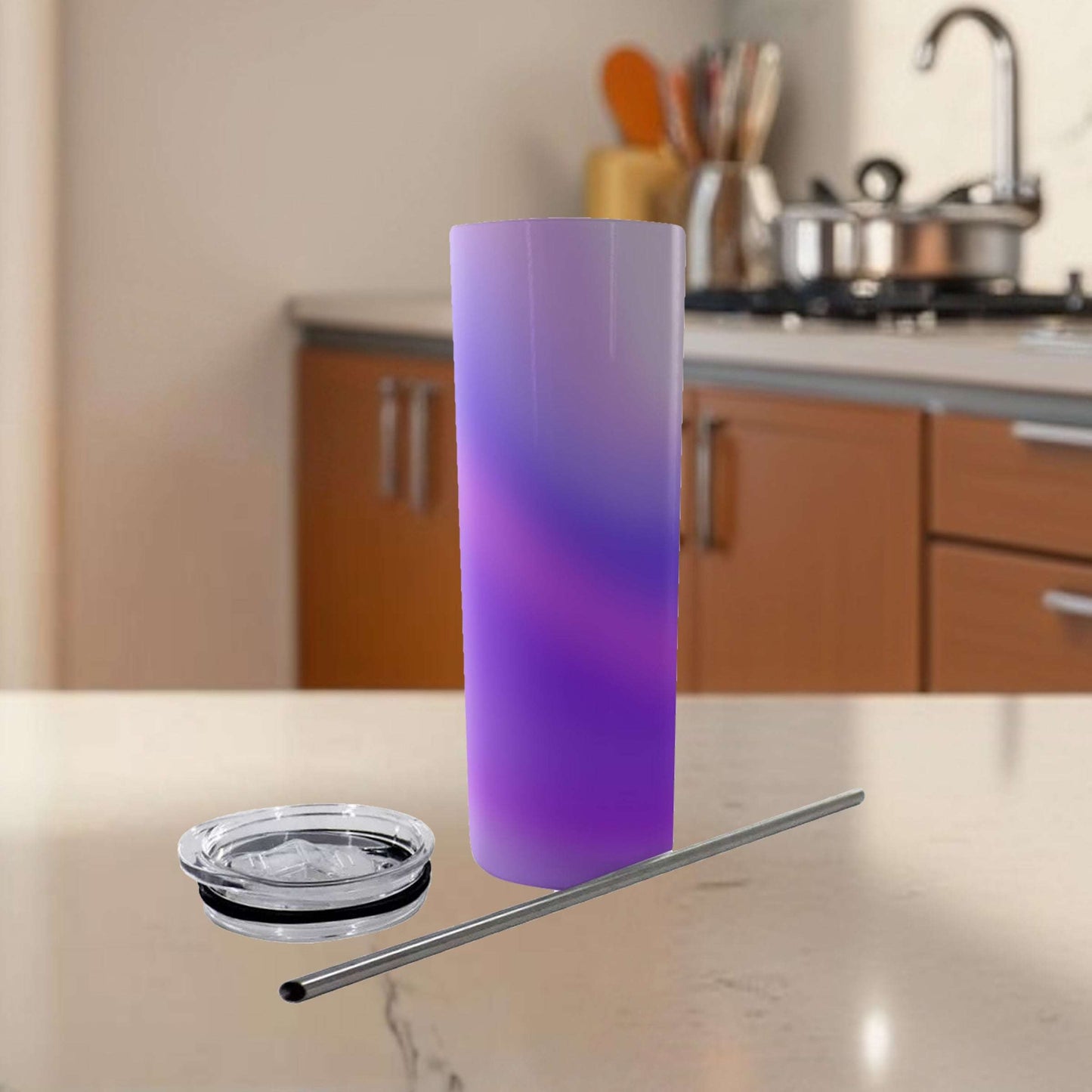 Glitter Tumbler With Stainless Steel Straw 20oz