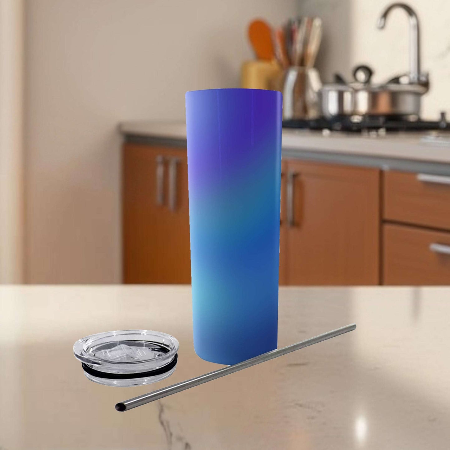 Glitter Tumbler With Stainless Steel Straw 20oz