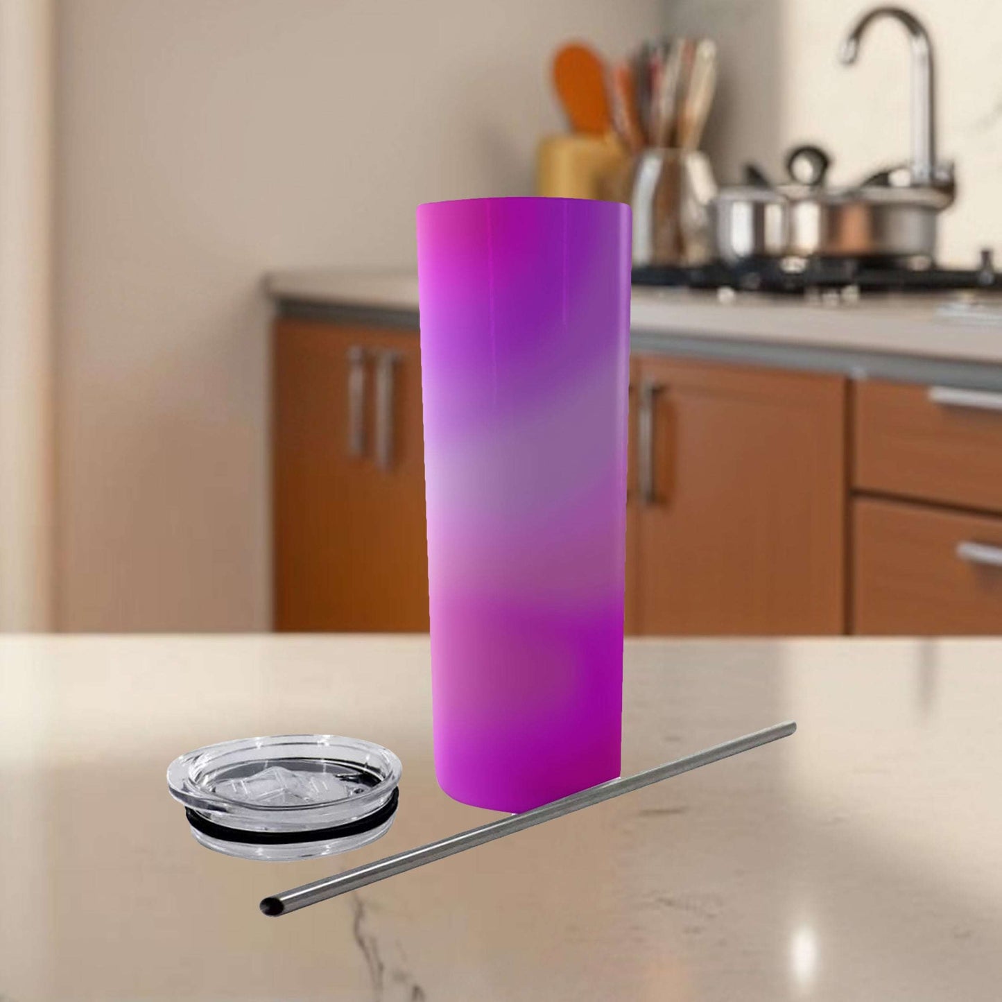 Glitter Tumbler With Stainless Steel Straw 20oz