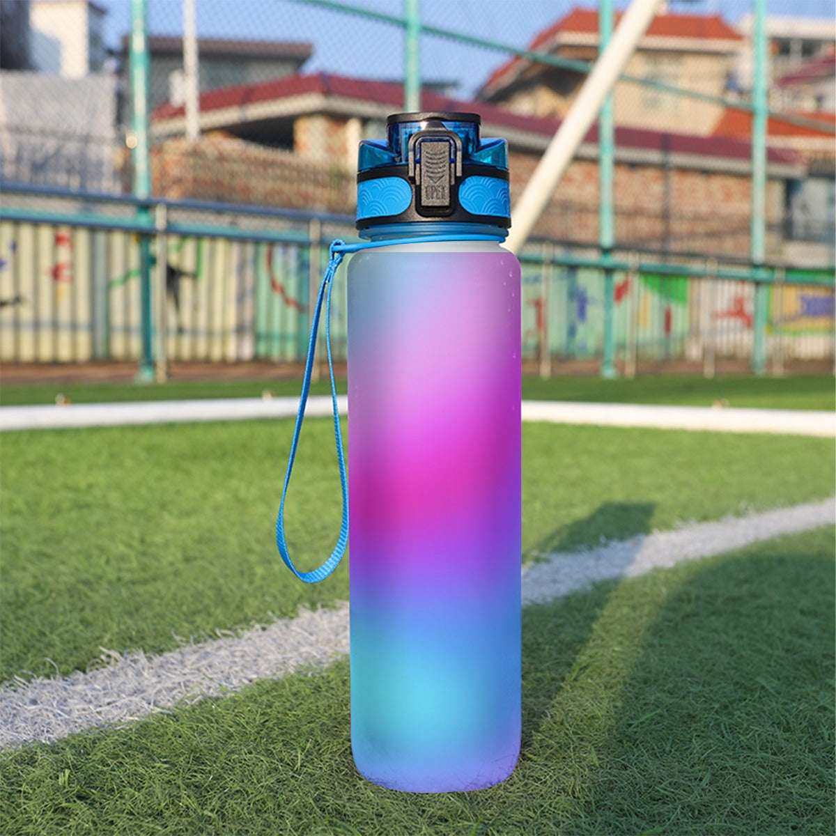 Cool Gradient Reusable Plastic Water Bottle – Ocean-Inspired Hydration Essential, Sport Water Bottle 32oz