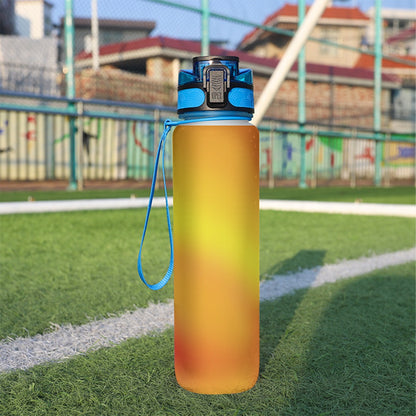Warm Gradient Reusable Plastic Water Bottle – Sunset Colors Hydration Companion, Sport Water Bottle 32oz - Printspirationz