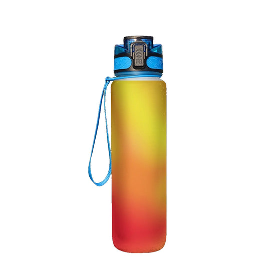 Warm Gradient Reusable Plastic Water Bottle – Sunset Colors Hydration Companion, Sport Water Bottle 32oz - Printspirationz