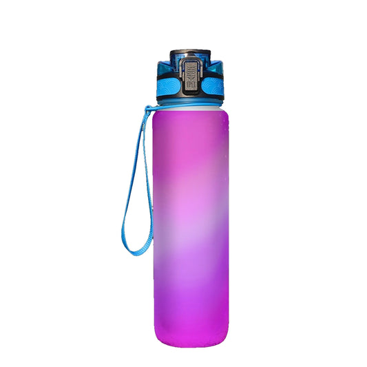 Pink Gradient 32oz BPA-Free Plastic Water Bottle with Filter & Carry Strap - Printspirationz