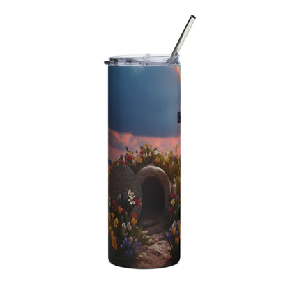 Inspirational Floral Tumbler, 20oz | Faith & Hope Drinkware, Easter Gift, Christians, Flower Design, Religious Coffee Cup, Travel Mug - Printspirationz