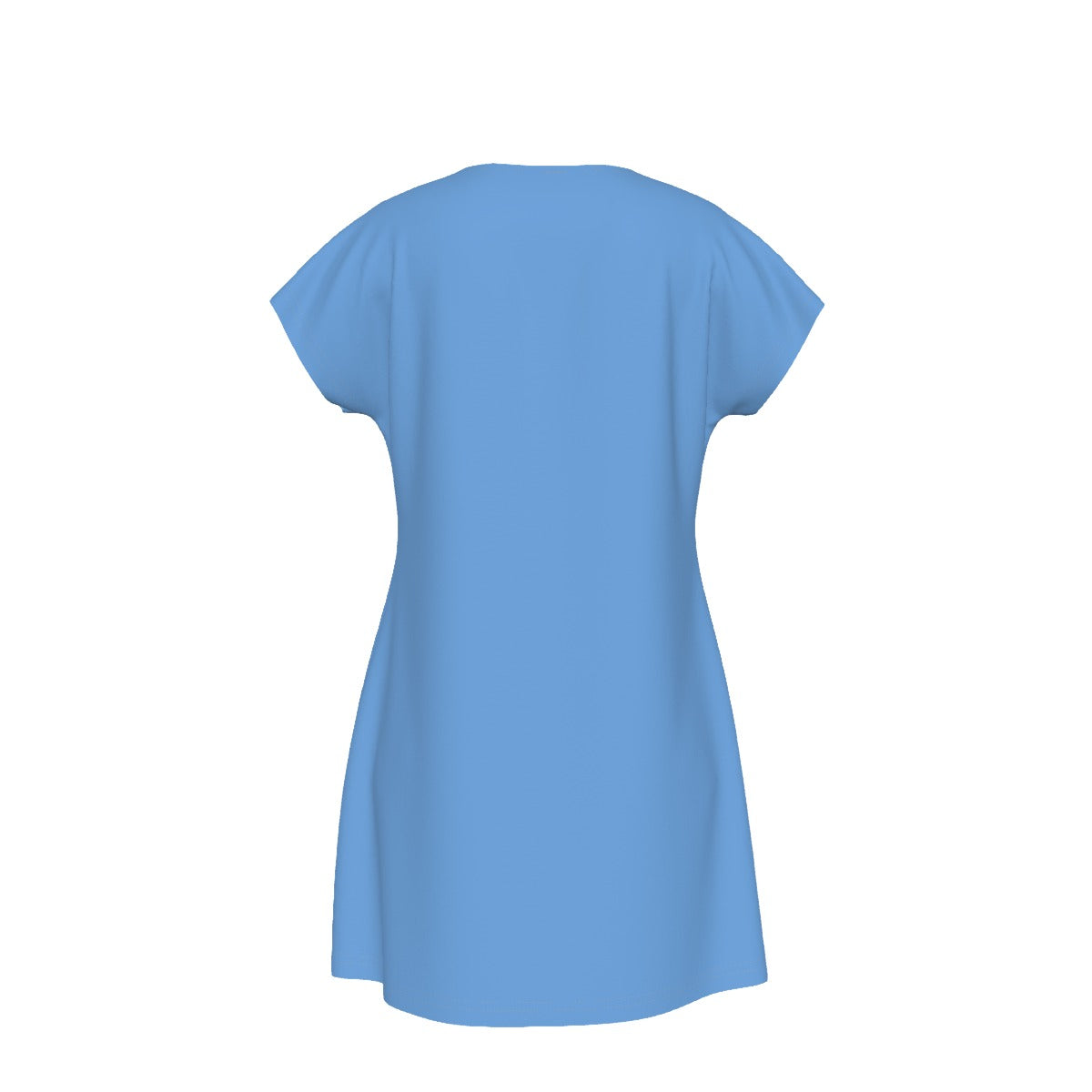 T-Shirt Bible Verse Floral Scripture Proverbs 31:30 Design - Oversized Short Sleeve T-shirt Dress For Women - Light Blue - Printspirationz