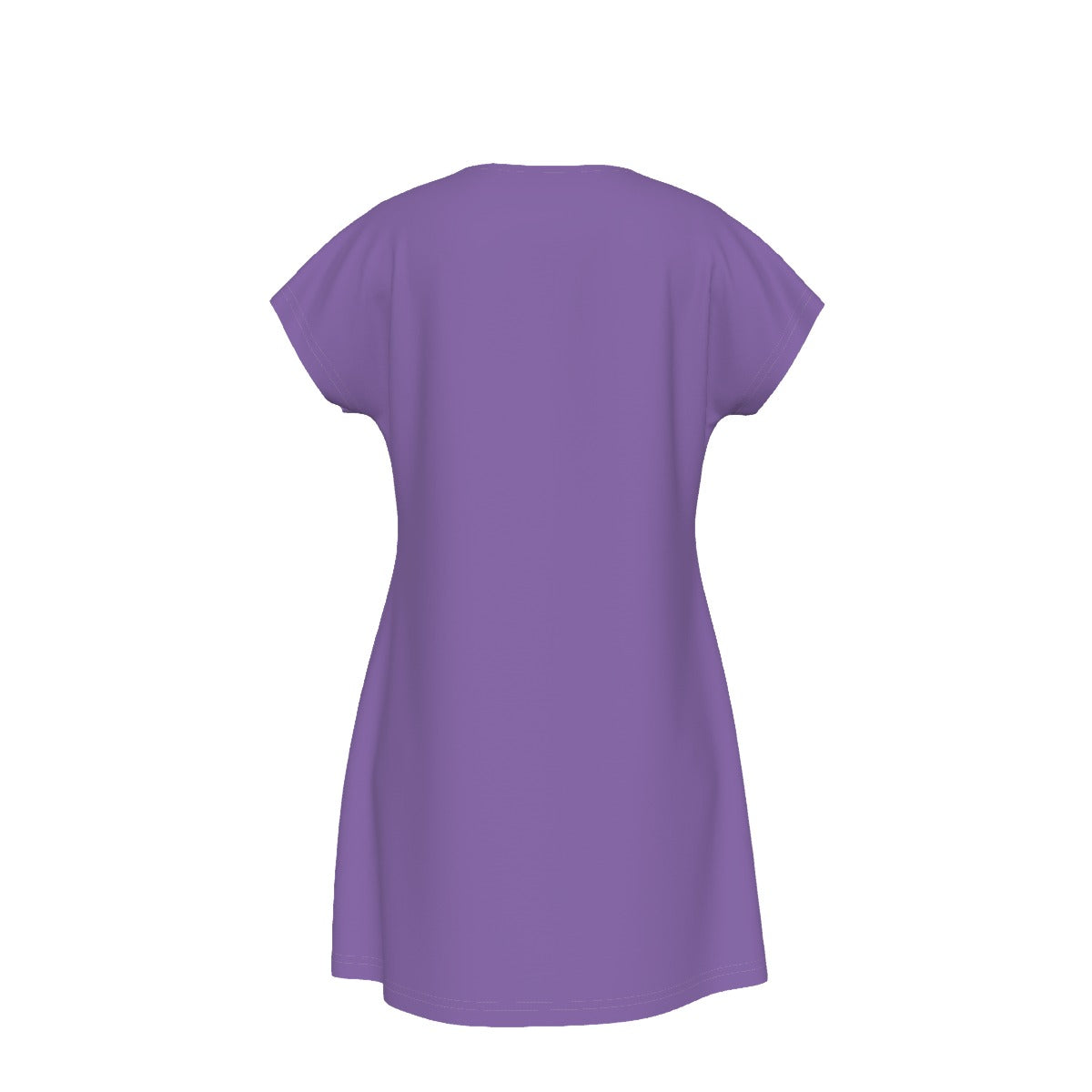 T-Shirt Bible Verse Floral Scripture Proverbs 31:30 Design - Oversized Short Sleeve T-shirt Dress For Women - Light Purple - Printspirationz