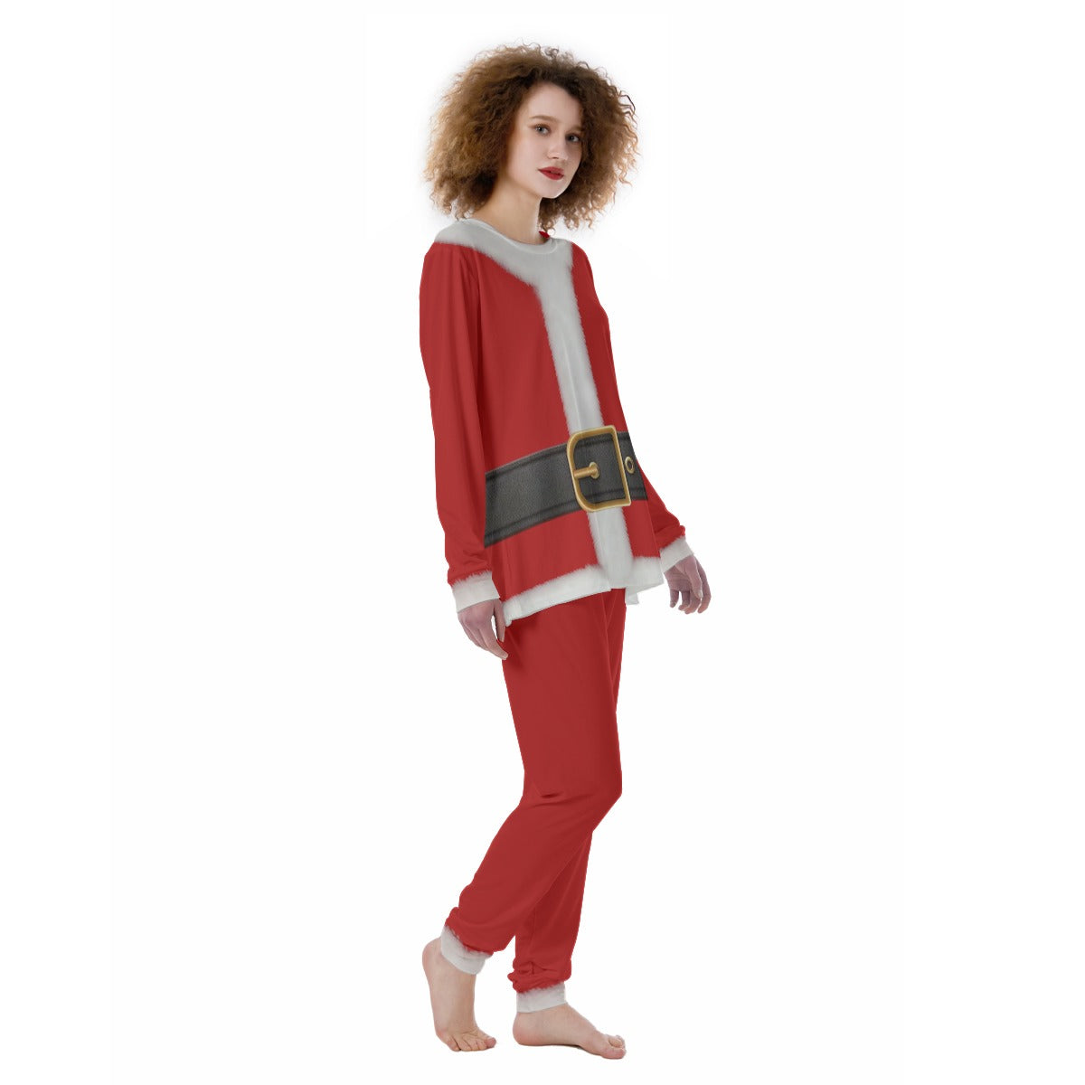 Fun Mock Santa Suit Print Women’s Pajamas All-Over Print Set - Printspirationz