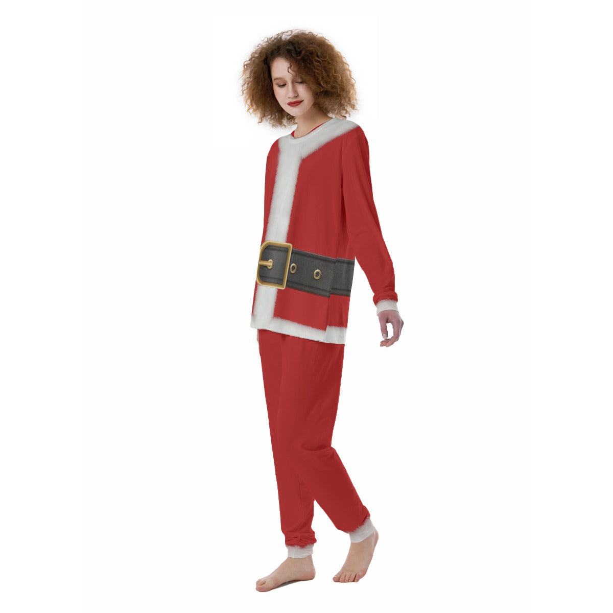 Fun Mock Santa Suit Print Women’s Pajamas All-Over Print Set - Printspirationz