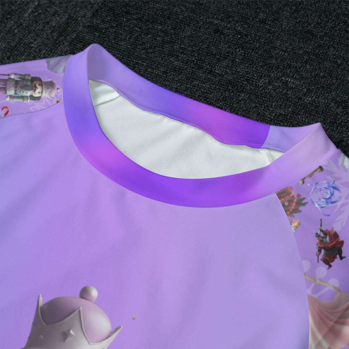 Women's Purple Nutcracker Suite Themed Pajamas Set, Christmas Holiday Women's Matching Top and Pants long sleeves loungewear, 2 pc