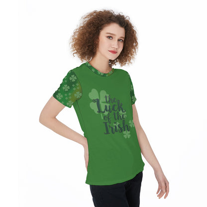Women's Sports Jersey, Luck of the Irish St patricks Day, St Patricks Day Jersey, Irish Pride Top, Athletic Shirt, Green Clover Tee, Workout - Printspirationz