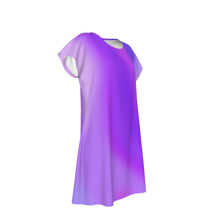 Women's Oversized Short Sleeve T-shirt Dress For Women - With Vibrant  Purple Gradient Color - Printspirationz