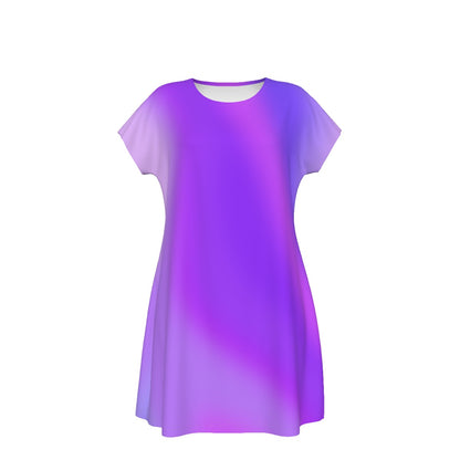 Women's Oversized Short Sleeve T-shirt Dress For Women - With Vibrant  Purple Gradient Color - Printspirationz