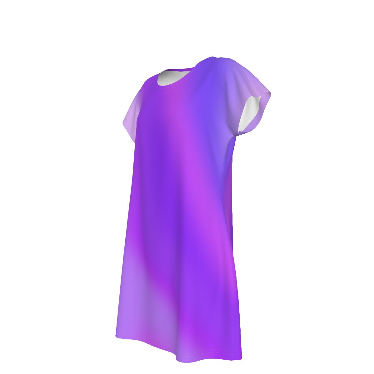 Women's Oversized Short Sleeve T-shirt Dress For Women - With Vibrant  Purple Gradient Color - Printspirationz