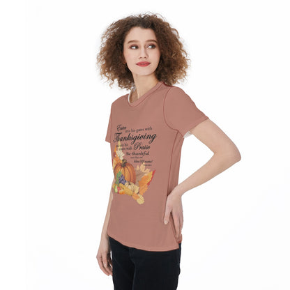 Thanksgiving Sports T-shirt, Bible Verse Fall Harvest Graphic, Athletic Top, Workout Shirt, Active Wear, Sports Apparel, Fitness Casual. - Printspirationz