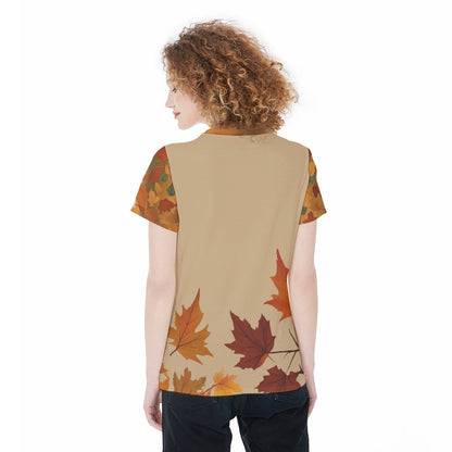 Thanksgiving Sports T-shirt For Women, Bible Verse Fall Harvest Graphic, Athletic Top, Workout Shirt, Active Wear, Sports Apparel, Fitness Casual. - Printspirationz