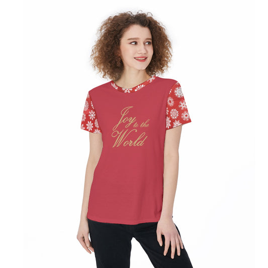 Sports Jersey, 'Joy to the World' Quote Design, Holiday Cheer, Festive Christmas Top, Athletic Wear, Gym Shirt, Workout Tank, Sportswear, Pajama Top - Printspirationz