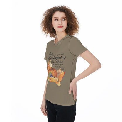 Thanksgiving Sports T-shirt, Bible Verse Fall Harvest Graphic, Athletic Top, Workout Shirt, Active Wear, Sports Apparel, Fitness Casual. - Printspirationz