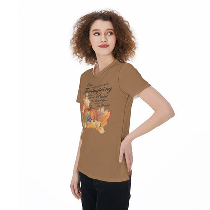 Thanksgiving Sports T-shirt, Bible Verse Fall Harvest Graphic, Athletic Top, Workout Shirt, Active Wear, Sports Apparel, Fitness Casual. - Printspirationz