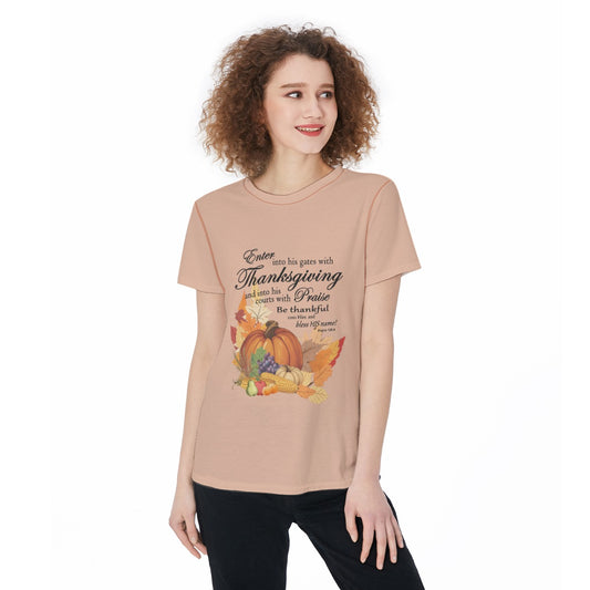 Thanksgiving Sports T-shirt, Bible Verse Fall Harvest Graphic, Athletic Top, Workout Shirt, Active Wear, Sports Apparel, Fitness Casual. - Printspirationz