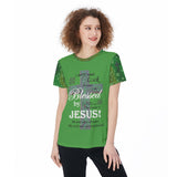 Christian Faith Blessed By Jesus Top, Workout T Shirt, Athletic Tee, Religious Fitness Tank, Gym Apparel