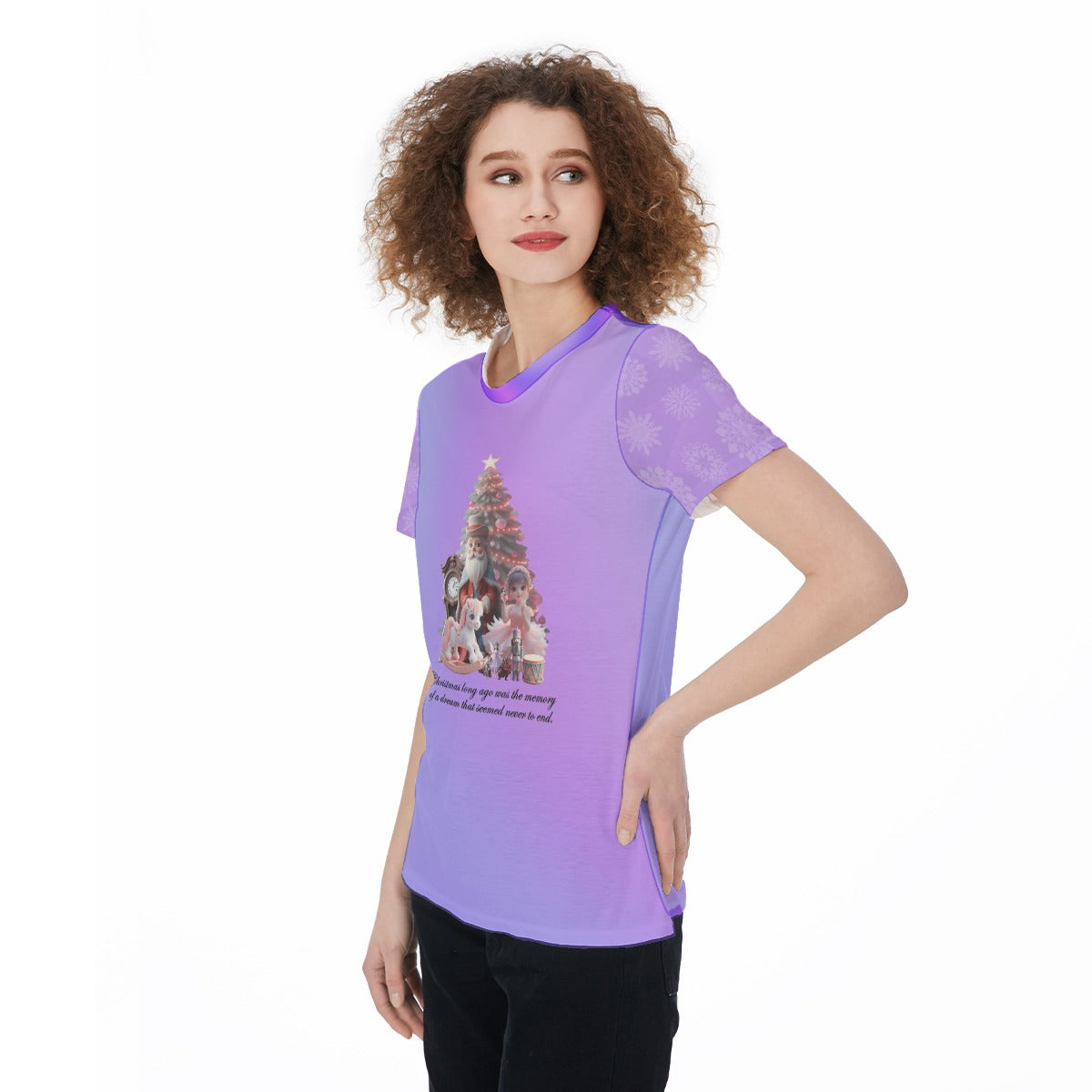 Women's Sports Jersey, Nutcracker Suite Purple Tee, Workout Top, Athletic T-Shirt, Exercise Wear, Gym Apparel, Pajama Top - Printspirationz