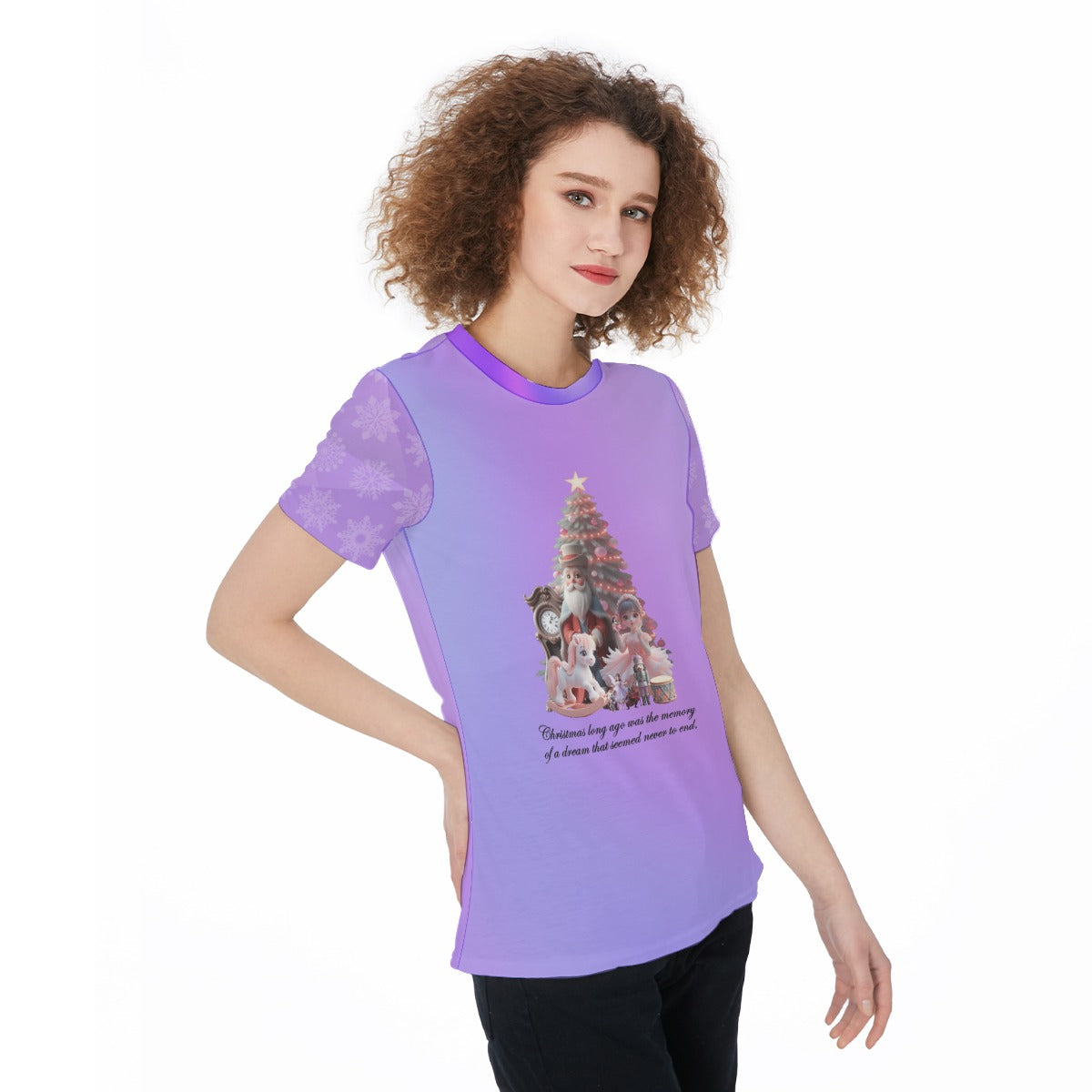 Women's Sports Jersey, Nutcracker Suite Purple Tee, Workout Top, Athletic T-Shirt, Exercise Wear, Gym Apparel, Pajama Top - Printspirationz