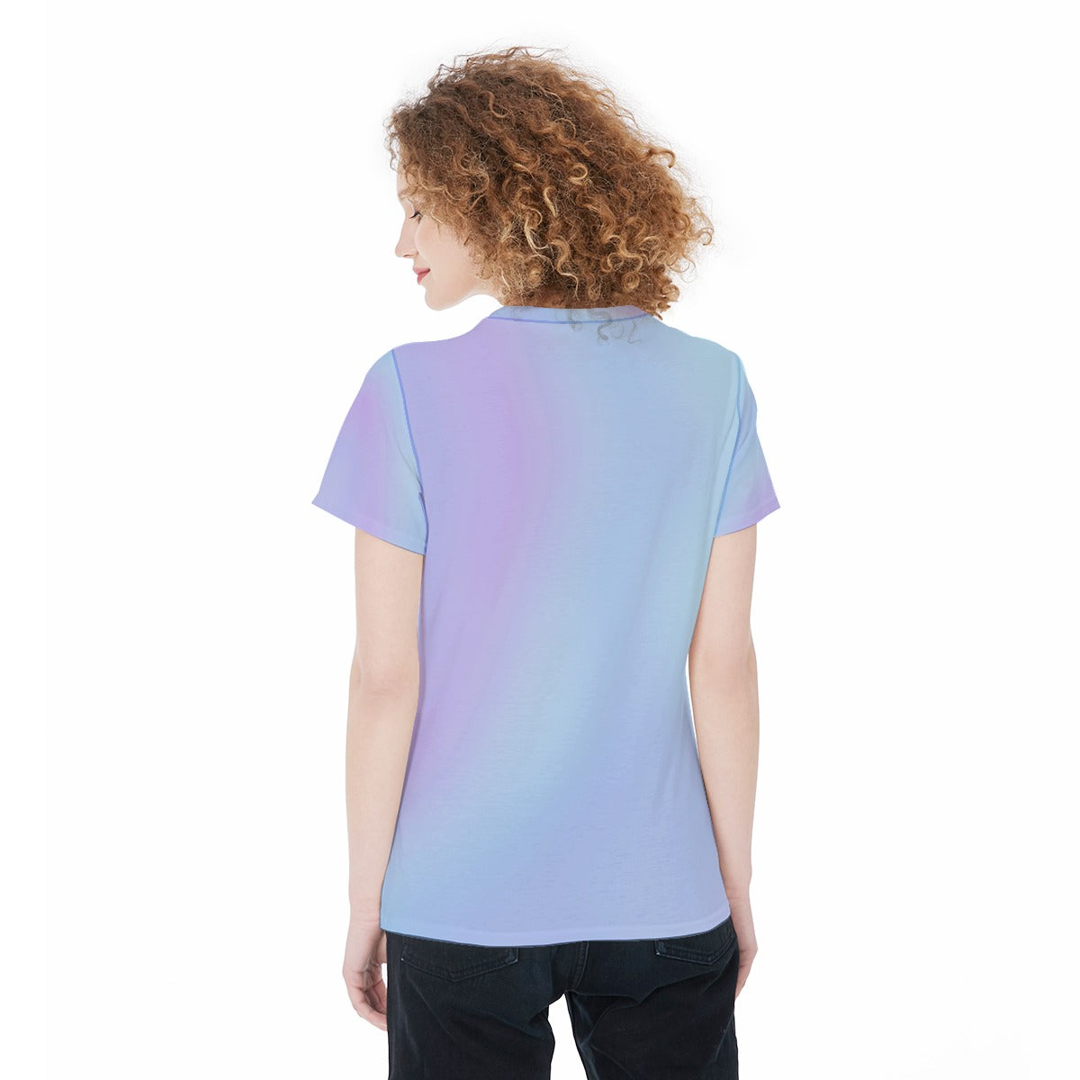 Women's Jersey, Caterpillar to Butterfly Bible Verse Design on Light Blue Gradient, Sports Shirt, Workout Top, Athletic Tee, Fitness - Printspirationz