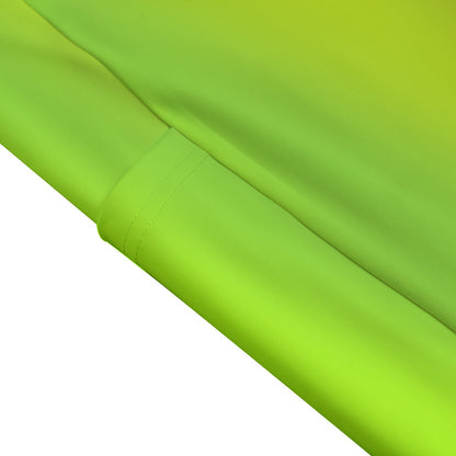 High Waist Yoga Leggings with Side Pockets Green Gradient – Satin Drill Fabric for Women’s Activewear - Printspirationz