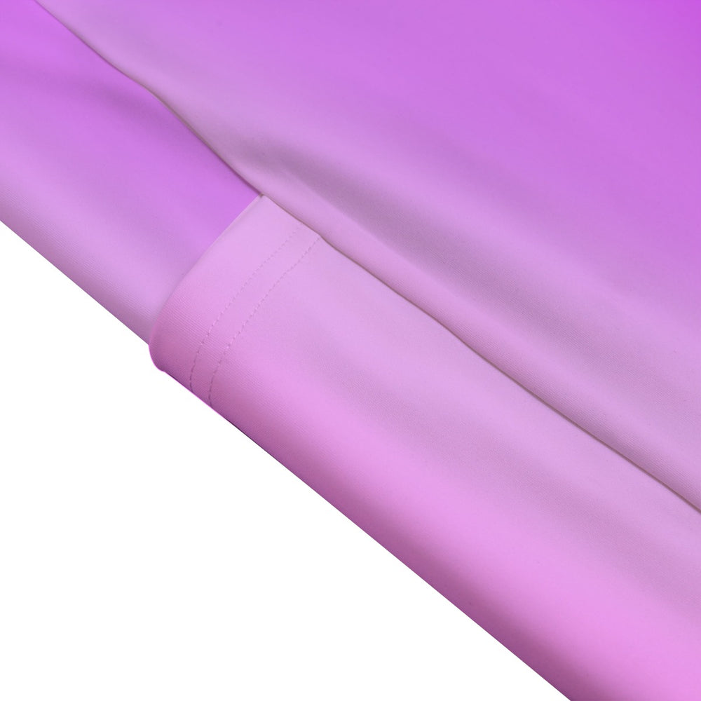 High Waist Yoga Leggings with Side Pockets Pink Gradient – Satin Drill Fabric for Women’s Activewear