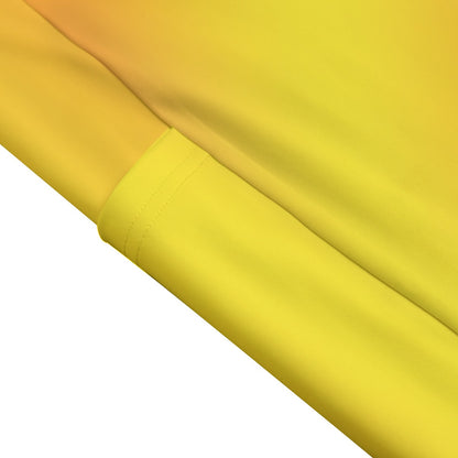 High Waist Yoga Leggings with Side Pockets Red, Orange, Yellow Gradient – Satin Drill Fabric for Women’s Activewear - Printspirationz