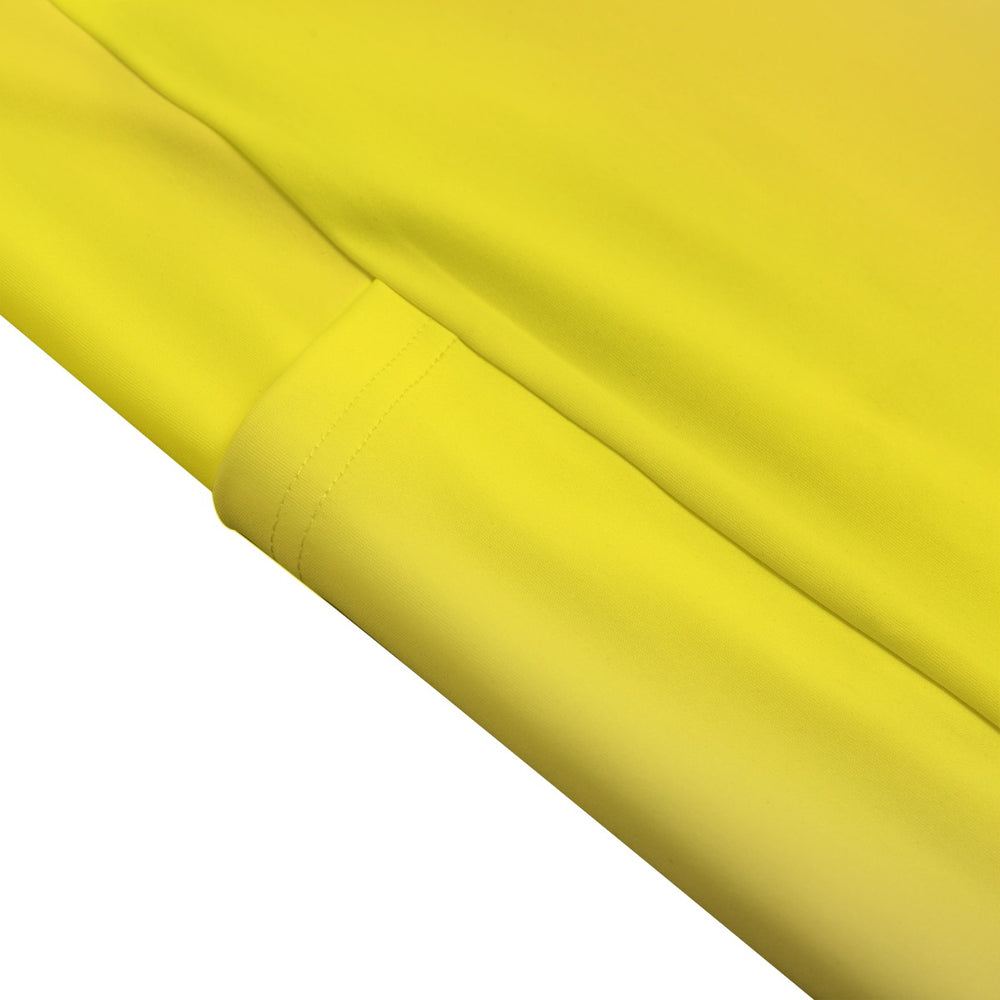 High Waist Yoga Leggings with Side Pockets Yellow Gradient – Satin Drill Fabric for Women’s Activewear