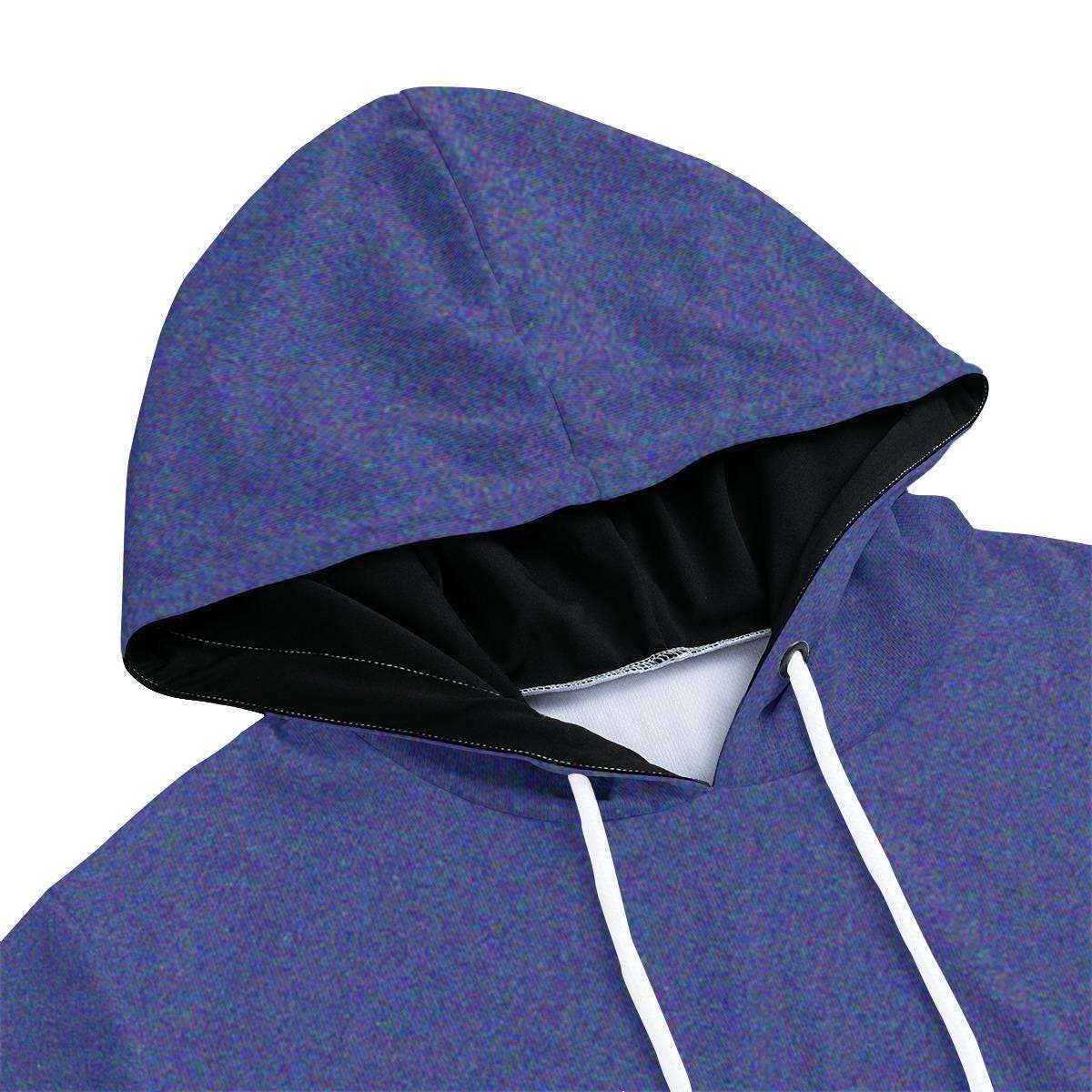 Men's Sports Warmup Hoodie, Outdoor Wear in Multiple Vibrant Gradient Ombre Colors, Blue Denim