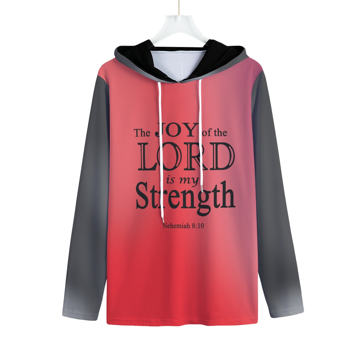 Sports Warm Up Workout Hoodie With an Inspiring bible Verse in Multiple Colors and Sizes for Active Men of Faith - Printspirationz