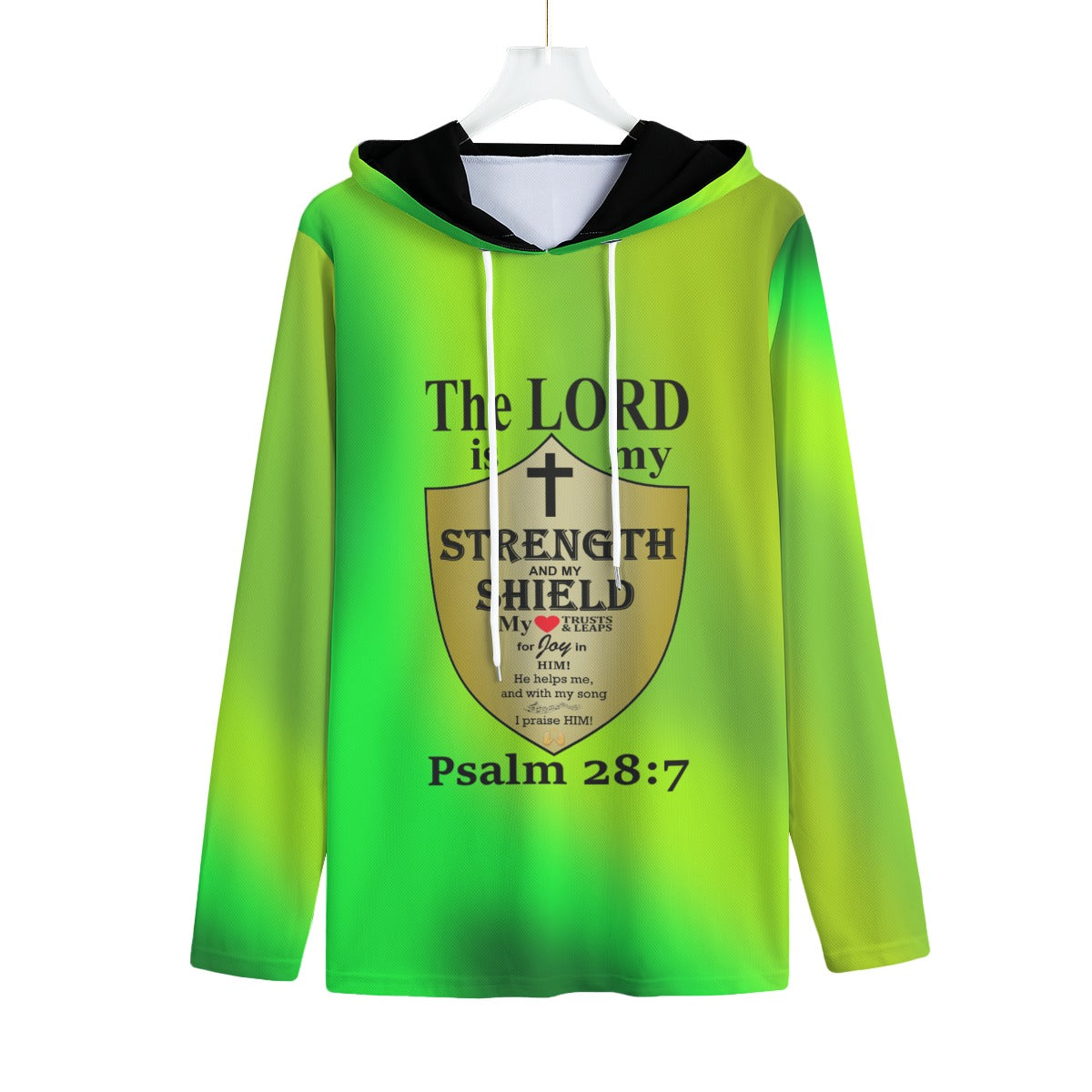 Sports Warm Up Workout Hoodie With an Inspiring bible Verse in Multiple Colors and Sizes for Active Men of Faith - Printspirationz