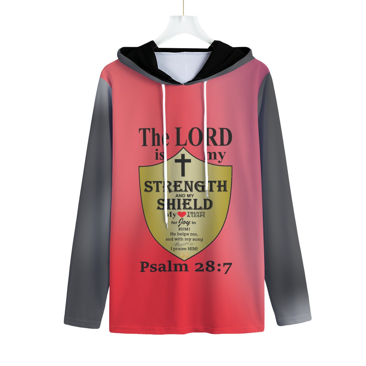Sports Warm Up Workout Hoodie With an Inspiring bible Verse in Multiple Colors and Sizes for Active Men of Faith - Printspirationz