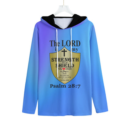 Sports Warm Up Workout Hoodie With an Inspiring bible Verse in Multiple Colors and Sizes for Active Men of Faith - Printspirationz