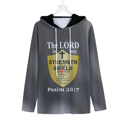 Sports Warm Up Workout Hoodie With an Inspiring bible Verse in Multiple Colors and Sizes for Active Men of Faith - Printspirationz