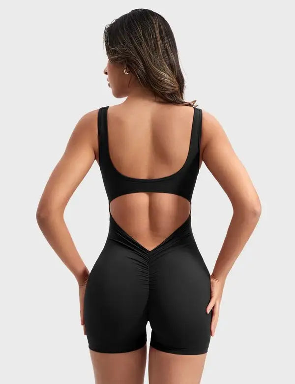 Backless Workout Jumpsuit Yoga - Printspirationz